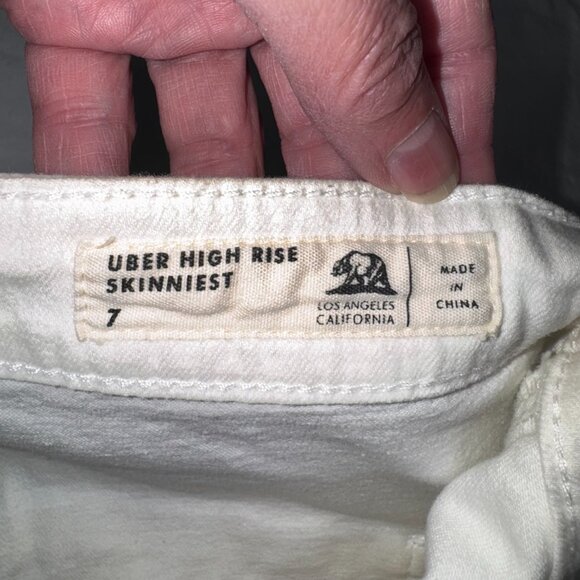 Bullhead Denim Co. Uber High Rise Skinniest White Jeans – Size 7 - Picture 9 of 12
